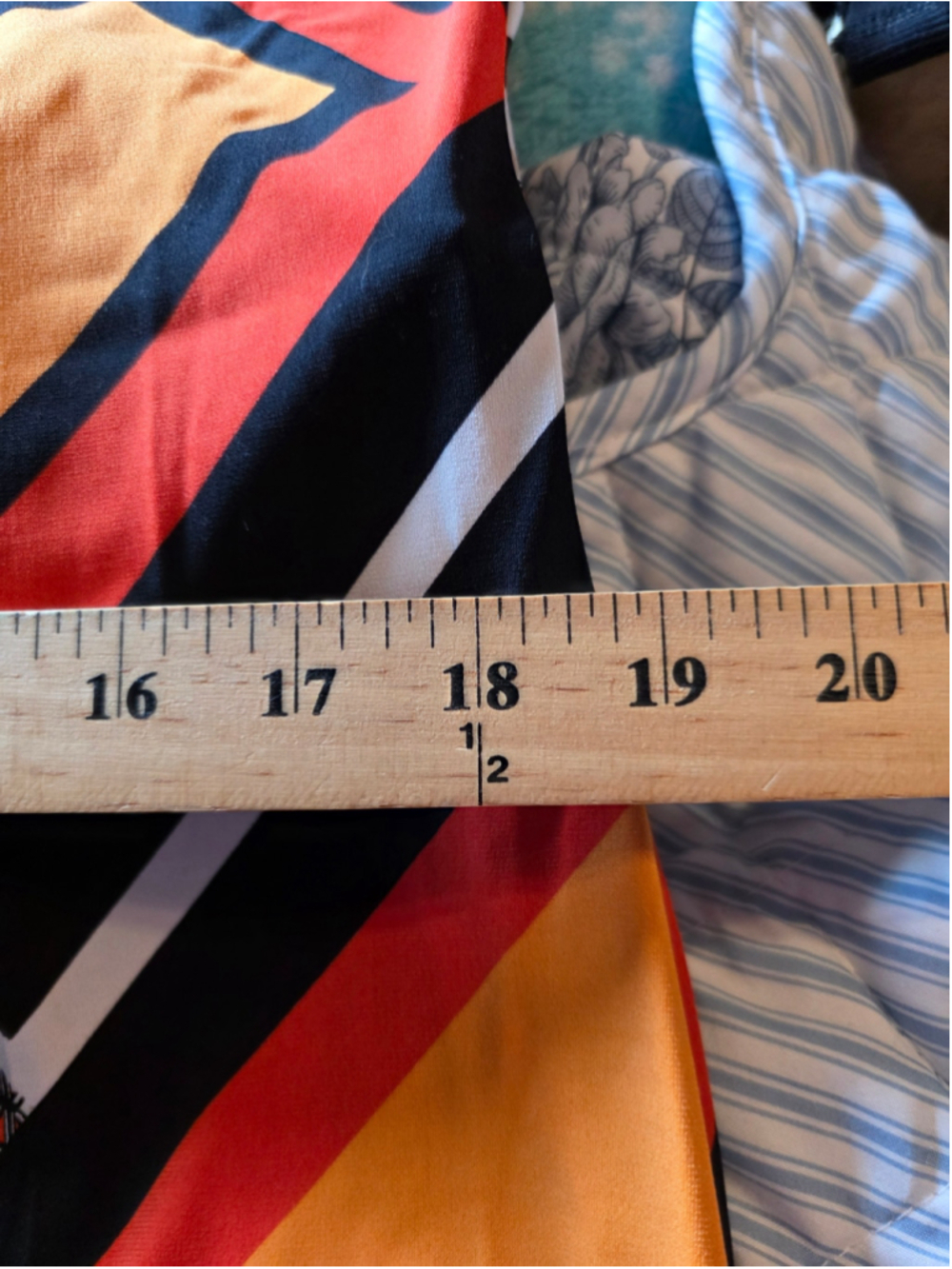 Women's Worthington Geometric Print Sleeveless Dress Black Orange XL - Picture 7 of 8